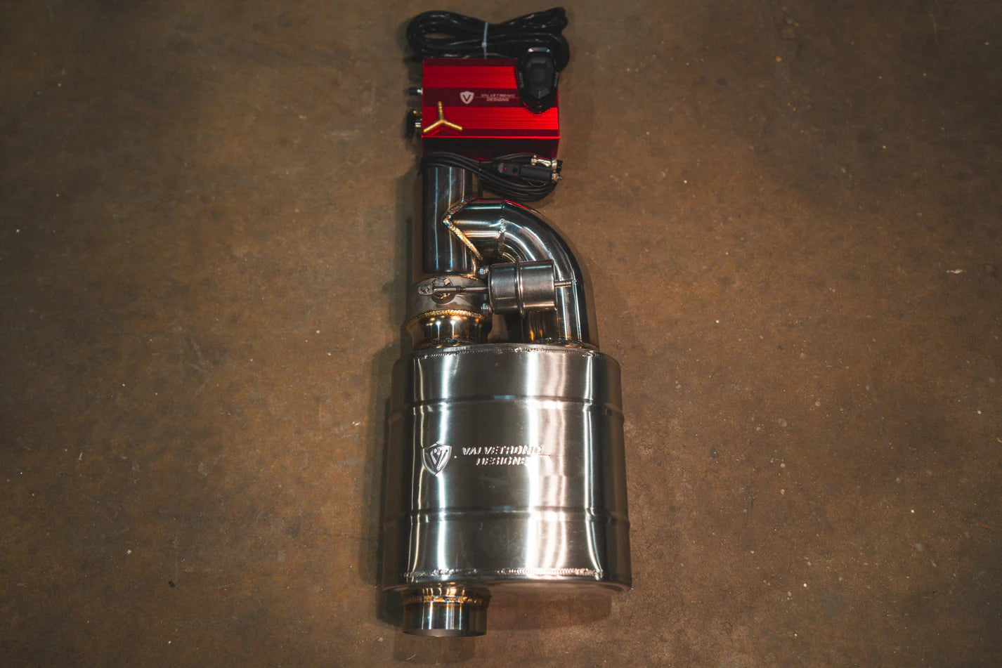 Universal Valved Muffler Kit - Single Inlet Dual Outlet 3.0 inch / 76 MM