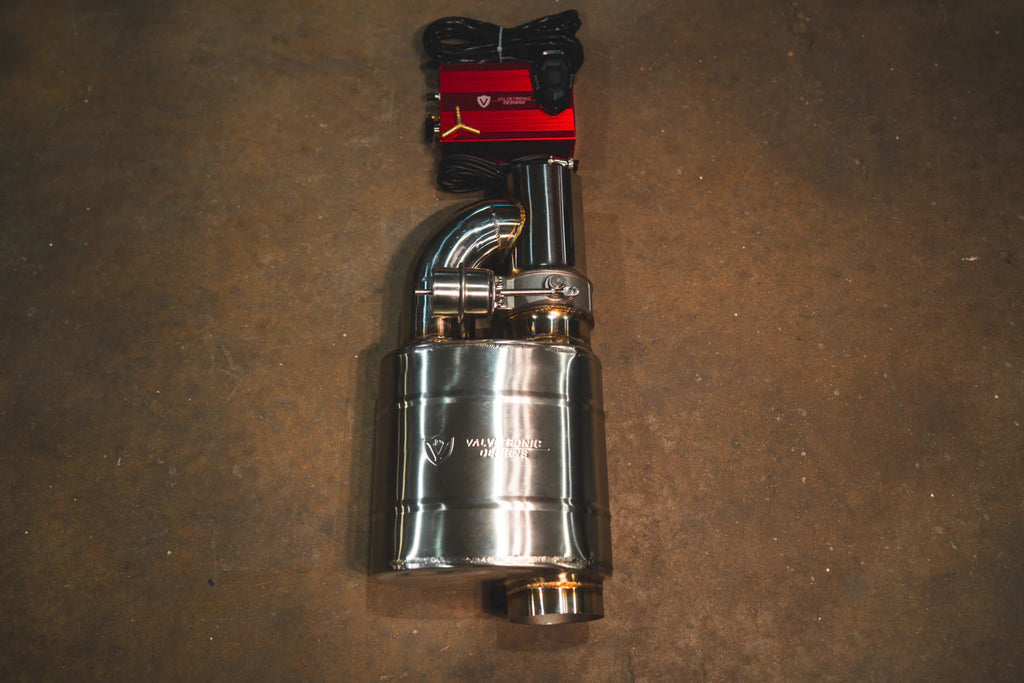 Universal Valved Muffler Kit - Single Inlet Single Outlet 3.5 inch / 89 MM 1 Muffler