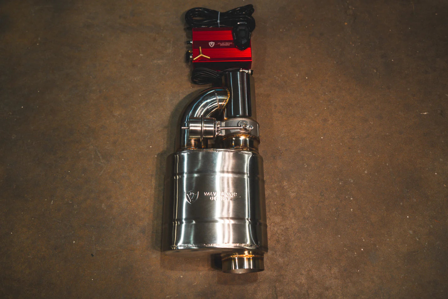 Universal Valved Muffler Kit - Single Inlet Single Outlet 3.5 inch / 89 MM 1 Muffler