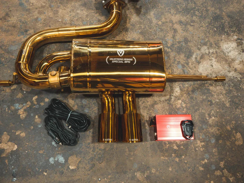 Lotus Evora Valved RACE Exhaust System - Anodized Gold w/ FFH