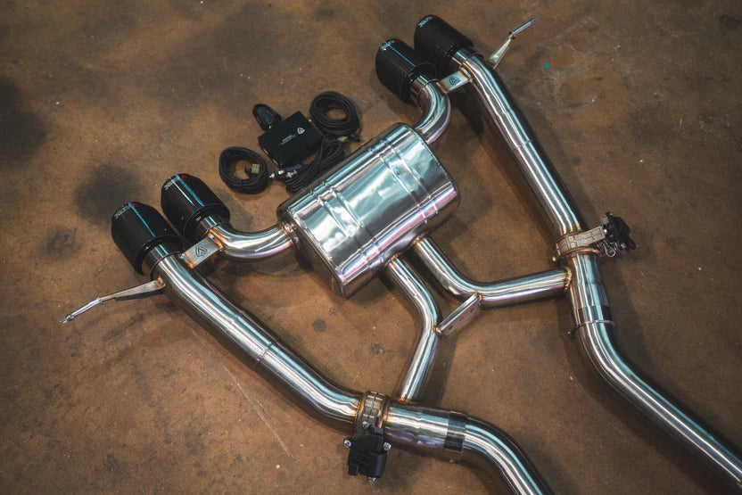 BMW G87 M2 Valved Sport Exhaust System - Burnt Titanium Tips - 4.0" Outlet