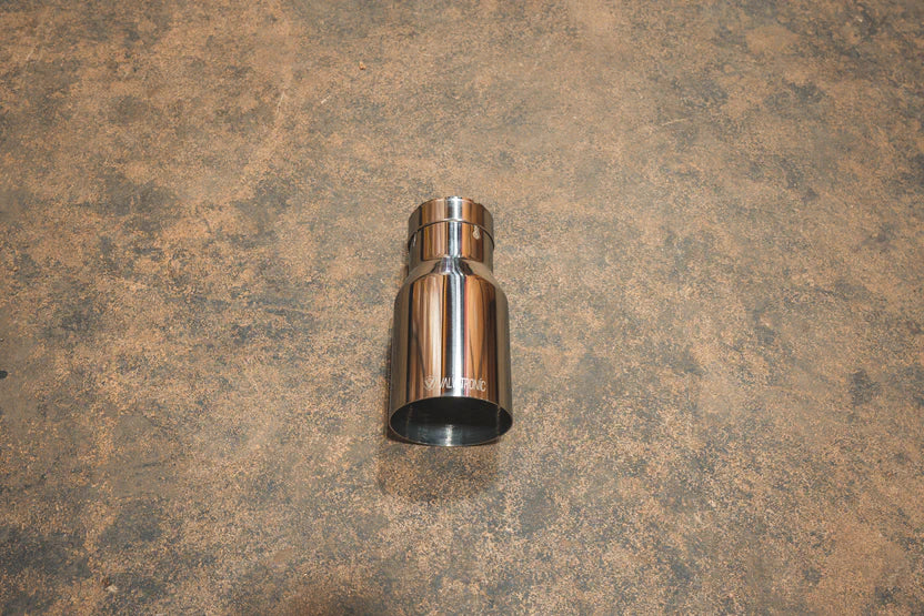 Single Wall Chrome Tip - 2.5" Inlet to 3.5" Outlet