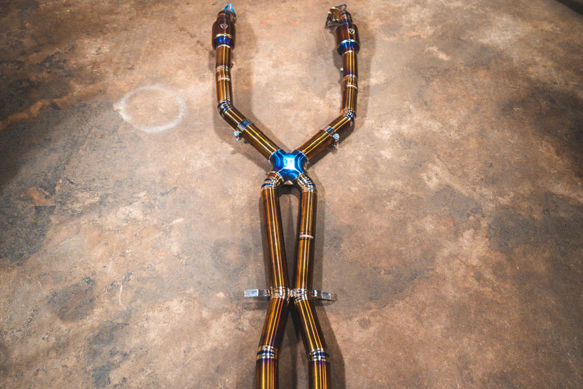 BMW E9x M3 Valved RACE Exhaust System - Titanium Exhaust - Dual Resonated - Burnt Titanium Tips