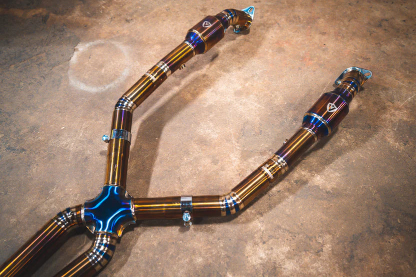 BMW E9x M3 Valved RACE Exhaust System - Titanium Exhaust - Dual Resonated - Burnt Titanium Tips