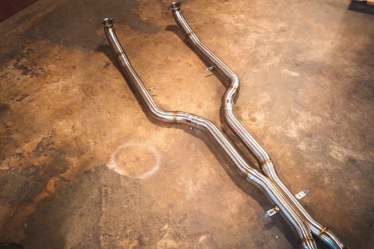 BMW F10 M5 / F12 M6 / F06 M6 Valved RACE Exhaust System - Titanium w/ Titanium Burnt Tips