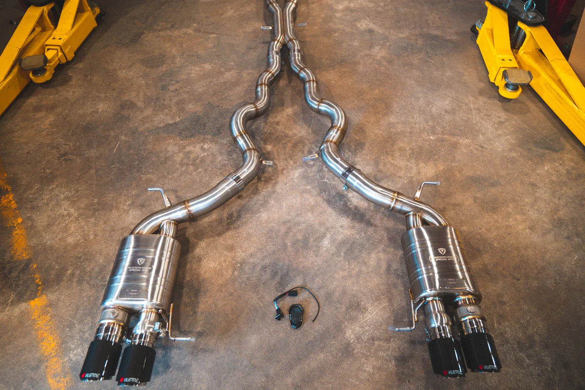 BMW F10 M5 / F12 M6 / F06 M6 Valved RACE Exhaust System - Titanium w/ Titanium Burnt Tips