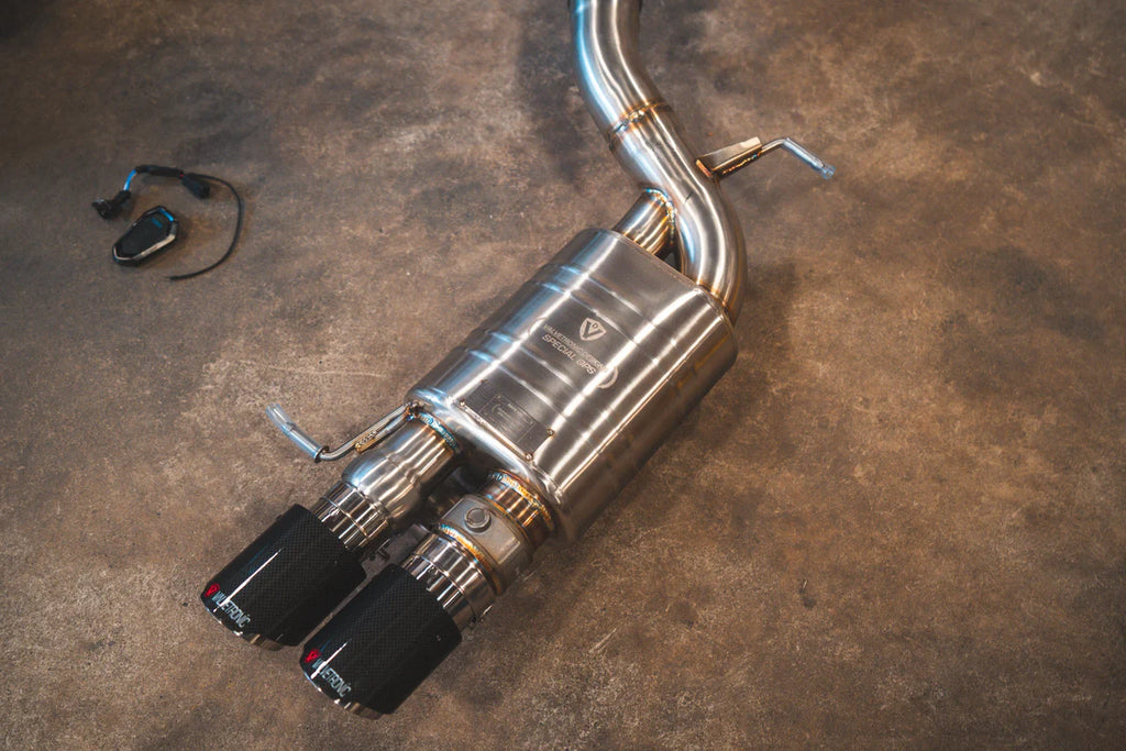 BMW F10 M5 / F12 M6 / F06 M6 Valved RACE Exhaust System - Titanium w/ Titanium Burnt Tips