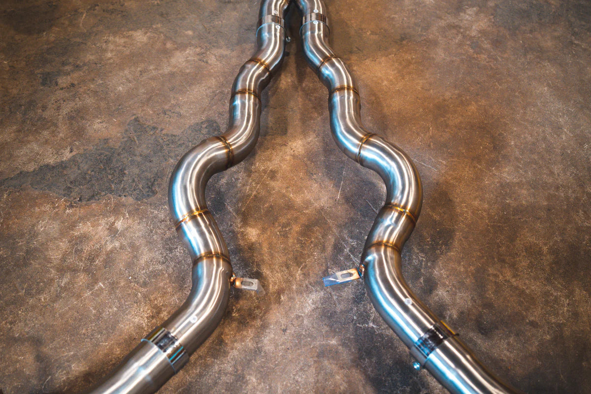 BMW F10 M5 / F12 M6 / F06 M6 Valved RACE Exhaust System - Titanium w/ Titanium Burnt Tips