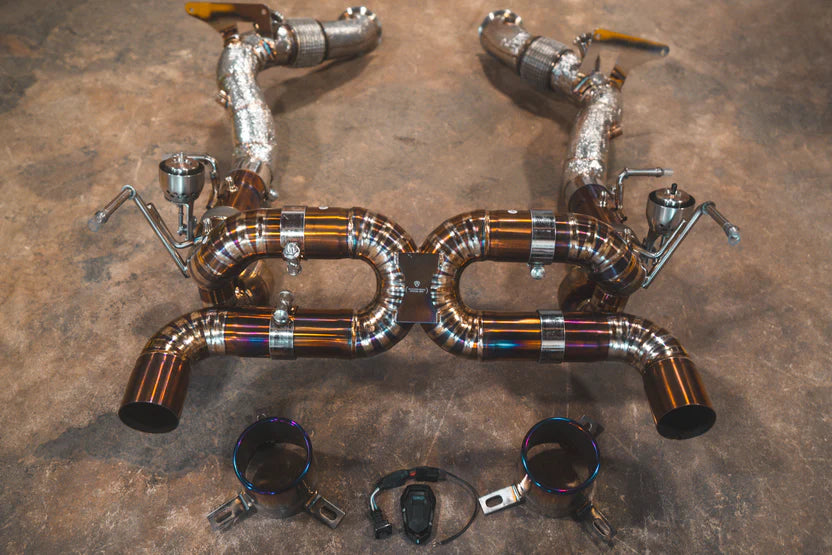 Ferrari F8 Valved RACE Exhaust System - FF - Grade 5 Titanium