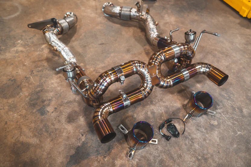 Ferrari F8 Valved RACE Exhaust System - FF - Grade 5 Titanium