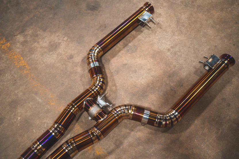 Mercedes C63 / C63s W205 Valved RACE Exhaust System - Free Flow Front Pipes