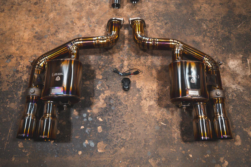 Ferrari 599 Race F1 Valved Exhaust System & Free Flow Headers - Anodized Gold