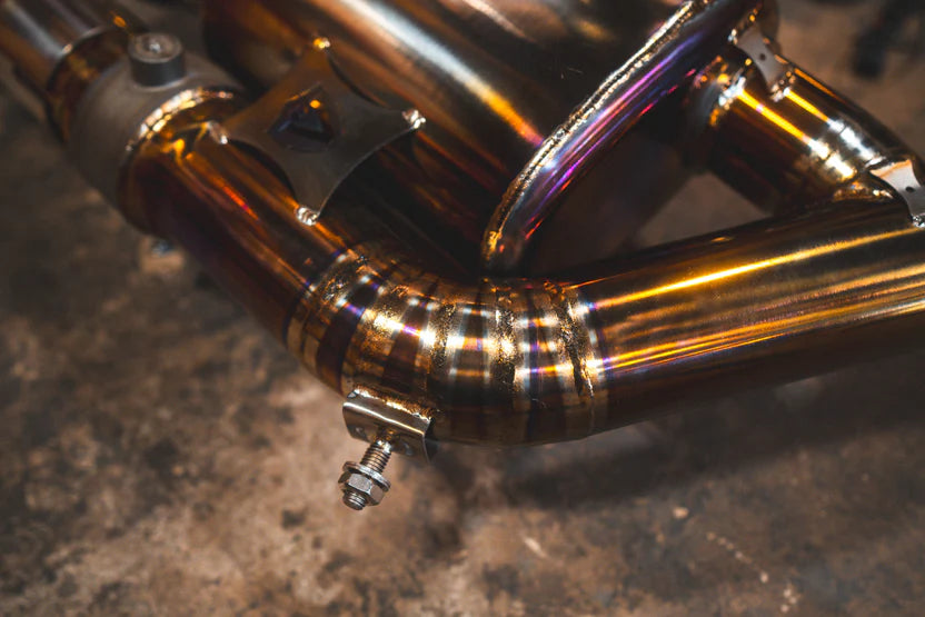 Ferrari 599 Race F1 Valved Exhaust System & Free Flow Headers - Anodized Gold