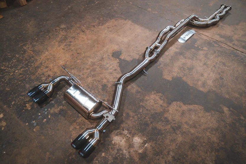 BMW M2 (S55) Competition Equal Length Valved Sport Exhaust System w/ 1x1 Carbon Tips