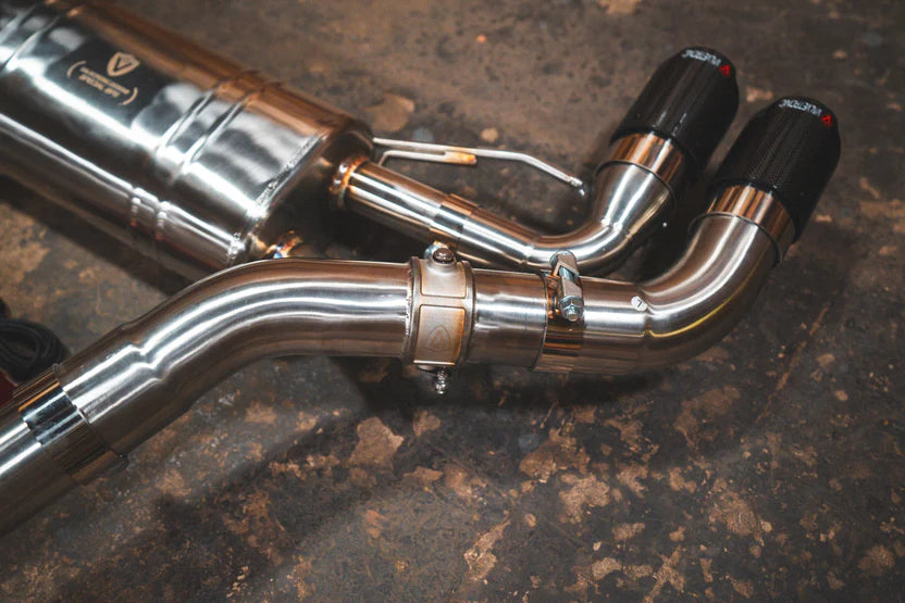 BMW G20 M340i / M440i Valved Sport Exhaust System - Polished Finish - 1x1 Carbon Fiber
