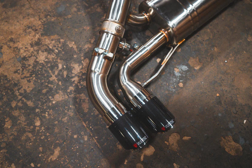 BMW G20 M340i / M440i Valved Sport Exhaust System - Polished Finish - 1x1 Carbon Fiber