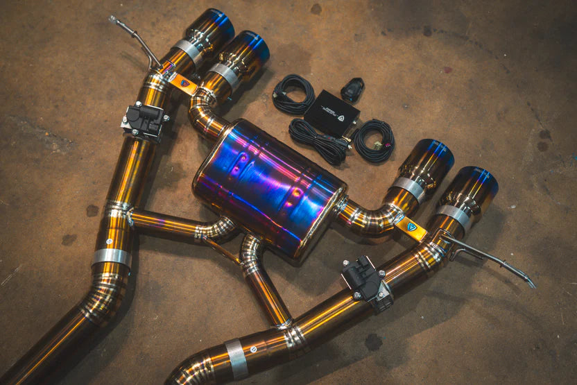 BMW G87 M2 Valved Sport Exhaust System - Burnt Titanium Tips - 4.0" Outlet