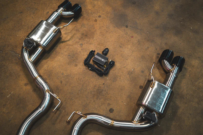Ford Mustang GT S550 Valved Sport Exhaust System - Black Tips (Dual) - 2015-2017