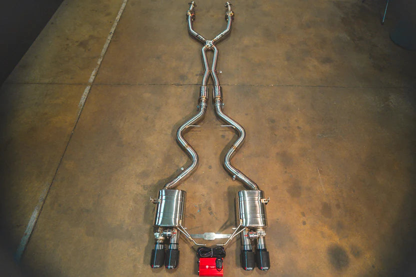 BMW E9x M3 V2 - Stainless Steel Axle Back - 1x1 Carbon Tips