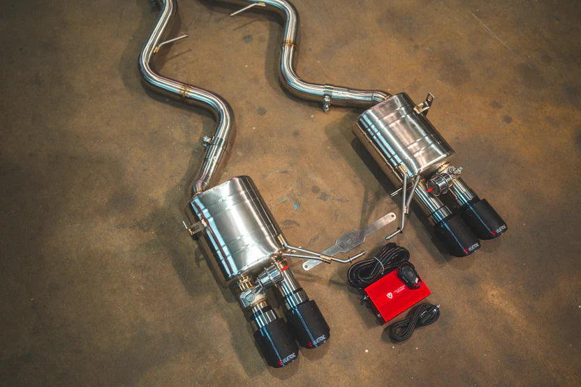 BMW E9x M3 V2 - Stainless Steel Axle Back - 1x1 Carbon Tips