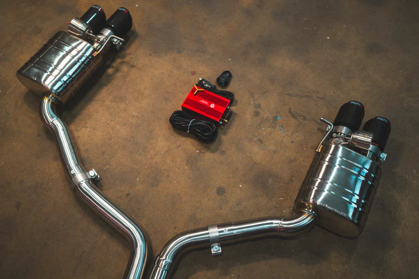 Audi B8 / B8.5 S4 / S5 Valved Sport Exhaust System - Anodized Gold w/ 1x1 Carbon Tips