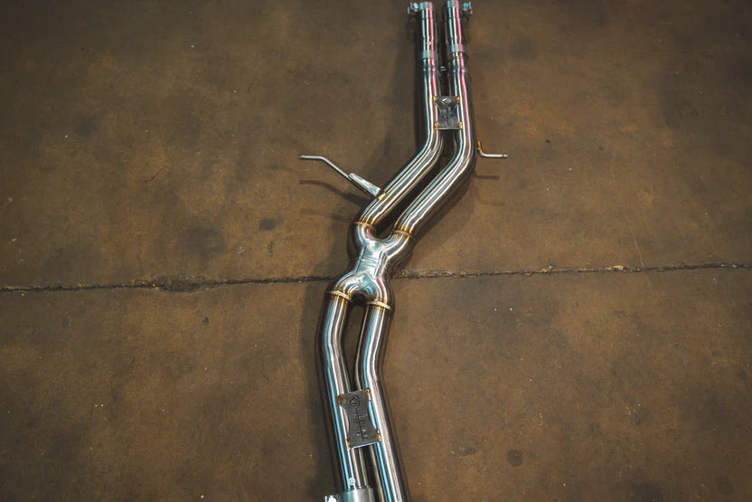 Audi B8 / B8.5 S4 / S5 Valved Sport Exhaust System - Anodized Gold w/ 1x1 Carbon Tips