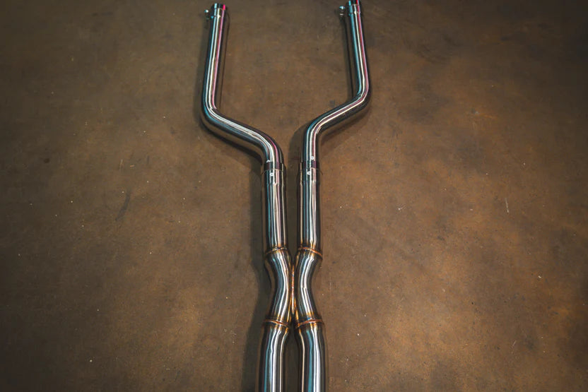 BMW X5M / X6M F95 / F96 Valved Sport Exhaust System - Brushed w/ 1x1 Carbon Tips