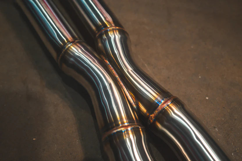 BMW X5M / X6M F95 / F96 Valved Sport Exhaust System - Brushed w/ 1x1 Carbon Tips