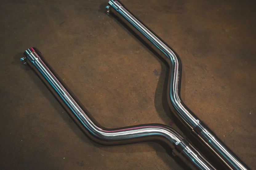BMW X5M / X6M F95 / F96 Valved Sport Exhaust System - Brushed w/ 1x1 Carbon Tips