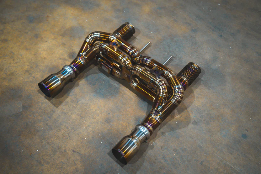 Mclaren 720S F1 race Exhaust Double X pipe (Non valved) - Free Flow Race Front Pipes