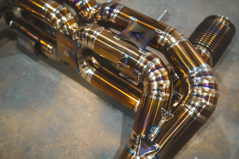 Mclaren 720S F1 race Exhaust Double X pipe (Non valved) - Free Flow Race Front Pipes