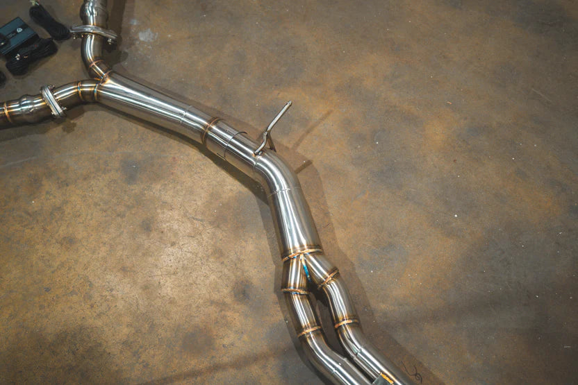 Audi B9 S4 / S5 Valved RACE Exhaust System - Free Flow w/ 1x1 Carbon Tips