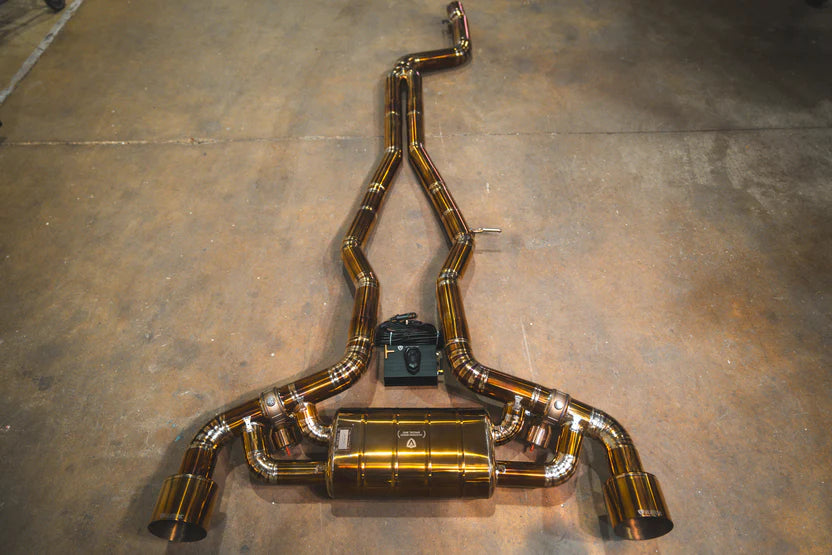 Toyota A90 Supra Valved Sport Exhaust System - Anodized Gold