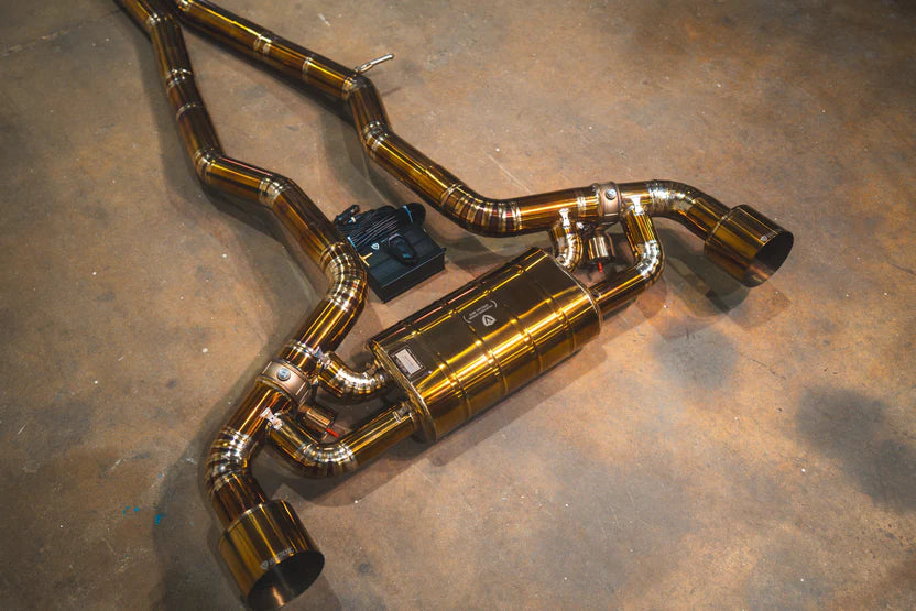 Toyota A90 Supra Valved Sport Exhaust System - Polished Stainless T304 Steel
