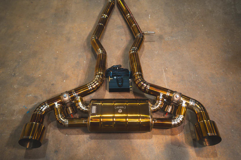Toyota A90 Supra Valved Sport Exhaust System - Anodized Gold