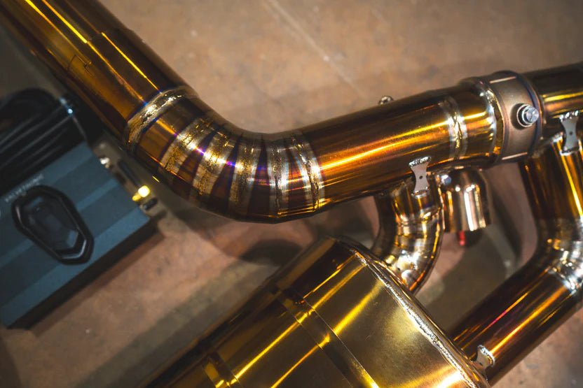 Toyota A90 Supra Valved Sport Exhaust System - Anodized Gold