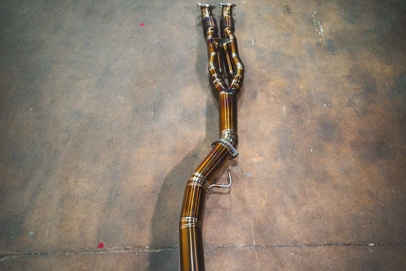 Nissan R35 GTR Valved Sport Exhaust - Titanium with Burnt Titanium Tips