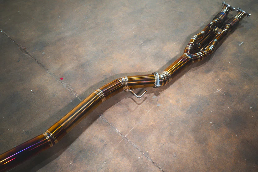 Nissan R35 GTR Valved Sport Exhaust - Titanium with Burnt Titanium Tips