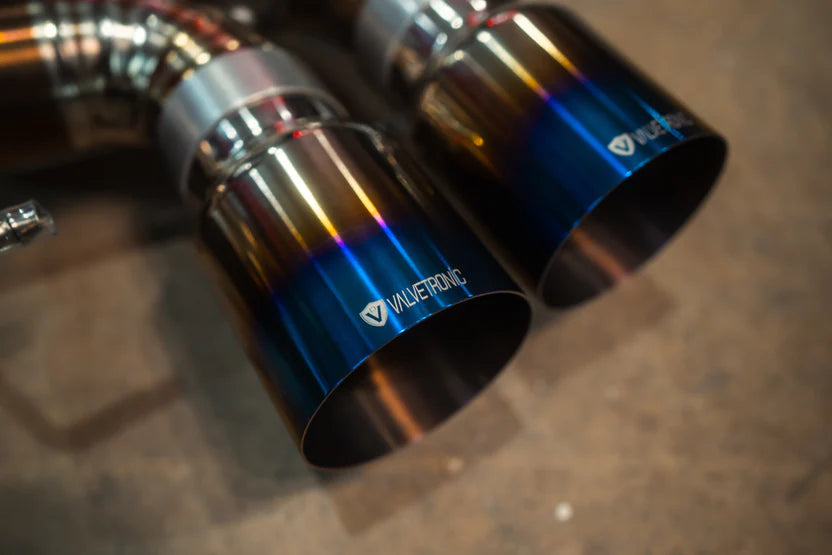 BMW F93 M8 Grand Coupe Valved RACE Exhaust System - Grade 5 Titanium - Burnt Titanium Tips