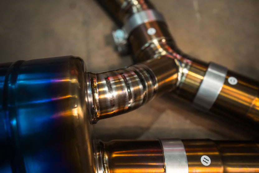 BMW F93 M8 Grand Coupe Valved RACE Exhaust System - Grade 5 Titanium - Burnt Titanium Tips