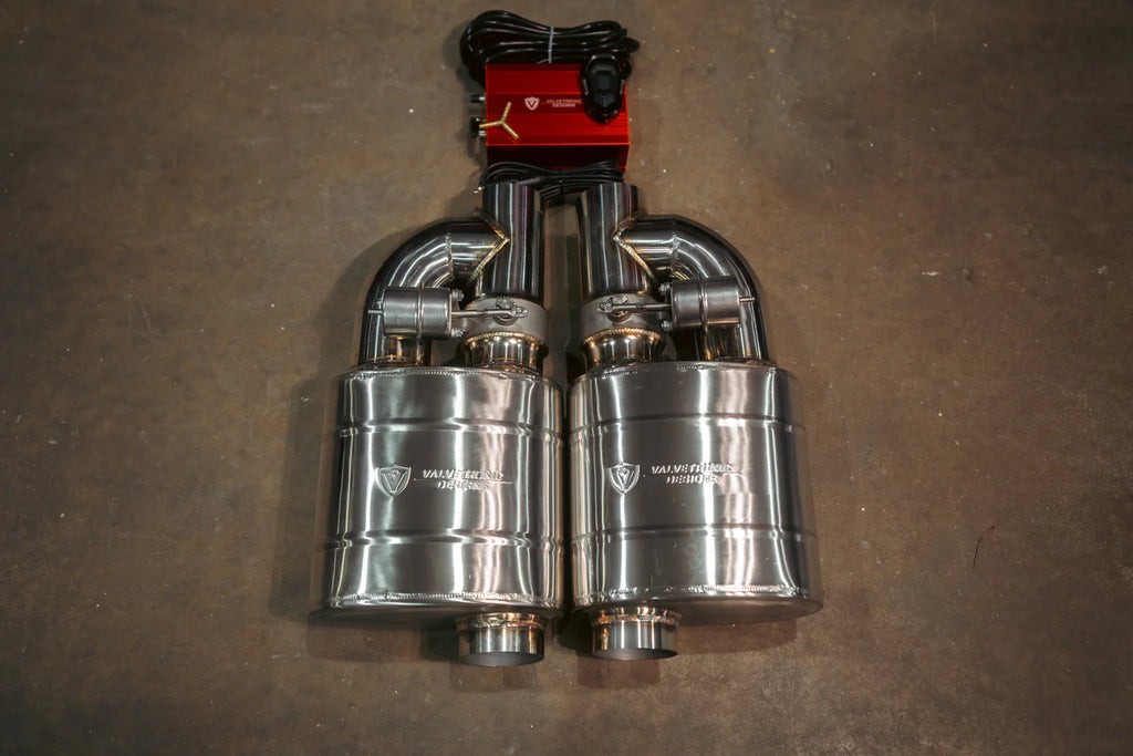 Universal Valved Muffler Kit - Single Inlet Dual Outlet 3.0 inch / 76 MM