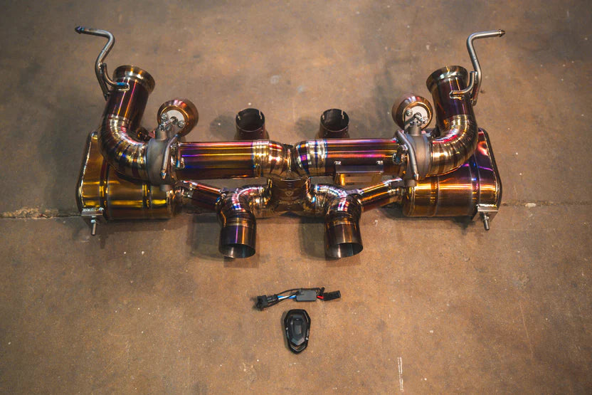 Ferrari 458 Italia Valved Sport Exhaust System & Race Front Pipes & F1 Headers- Grade 5 Titanium