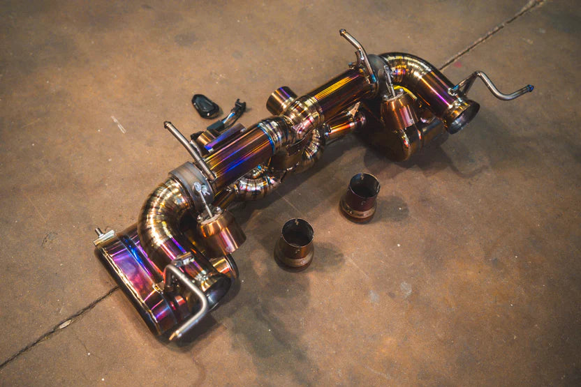 Ferrari 458 Italia Valved Sport Exhaust System & Race Front Pipes & F1 Headers- Grade 5 Titanium