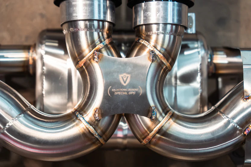 Porsche 992 GT3 Valved Sport Exhaust System - Brushed Stainless Steel