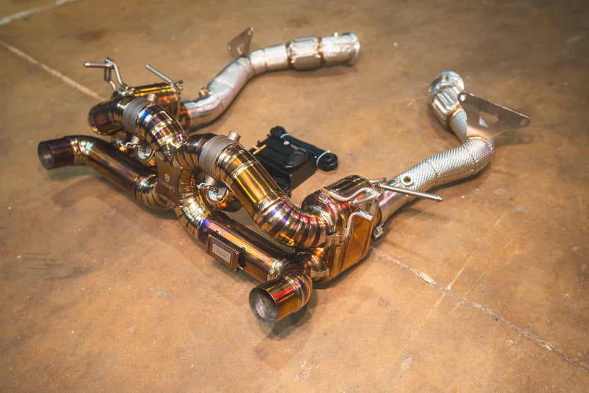 Ferrari 488 GTB Valved RACE Exhaust System - Free Flow Front Pipes
