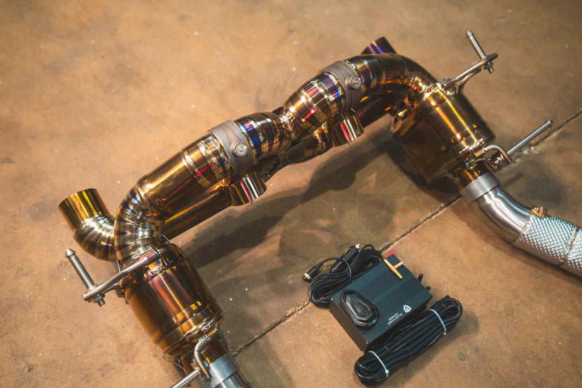 Ferrari 488 GTB Valved RACE Exhaust System - Free Flow Front Pipes
