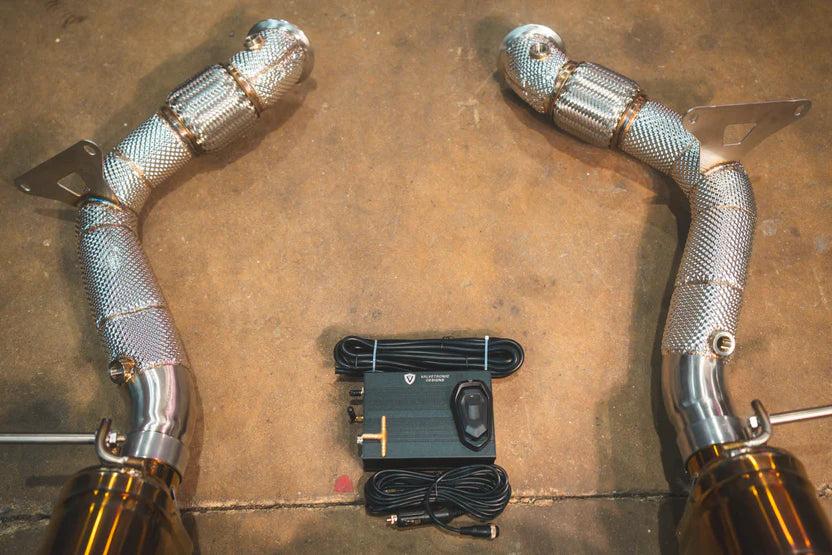 Ferrari 488 GTB Valved RACE Exhaust System - Free Flow Front Pipes