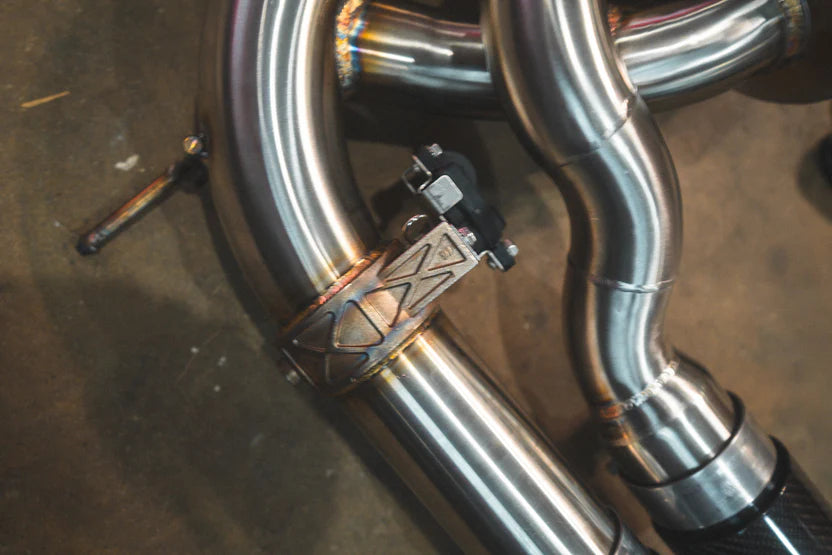 BMW F85 X5M / F86 X6M Valved Sport Exhaust System - Brushed w/ 1x1 Carbon Tips