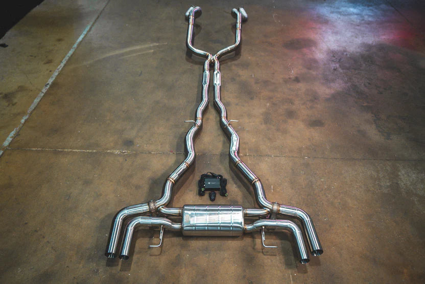 Alpina B8 / BMW G16 Valved RACE Exhaust System w/ Free Flow Front Pipes