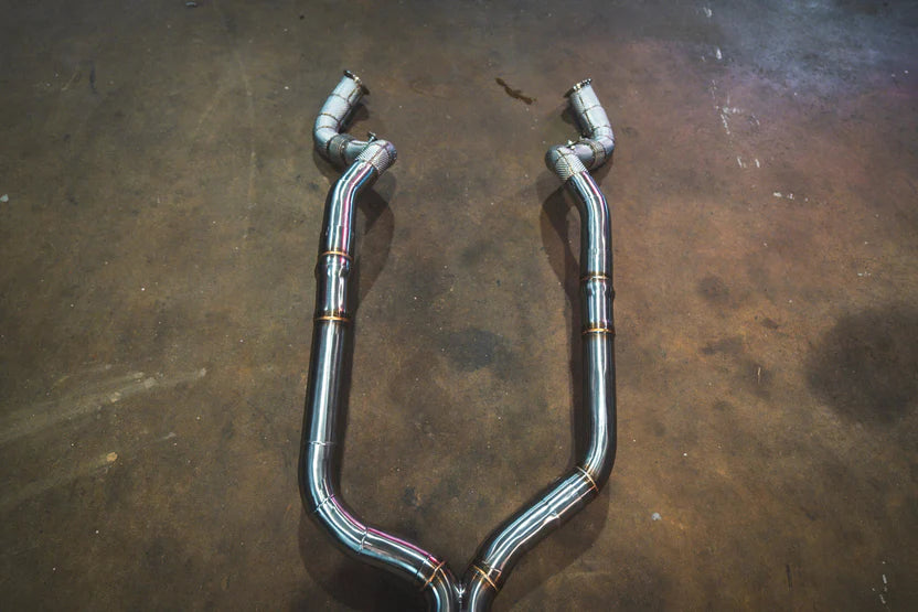 Alpina B8 / BMW G16 Valved RACE Exhaust System w/ Free Flow Front Pipes
